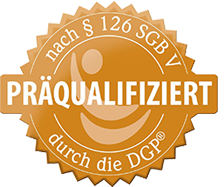 Präqualifiziert nach § 126 SGB V durch die DPG // Zertifiziertes QM-System ISO 13485 mdc